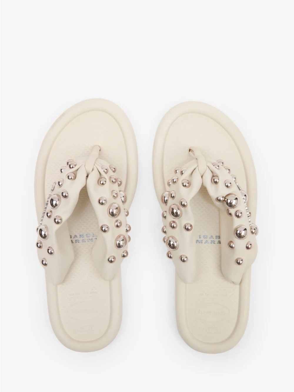 Isabel marant x havainas studded thong flip flops puff NWT